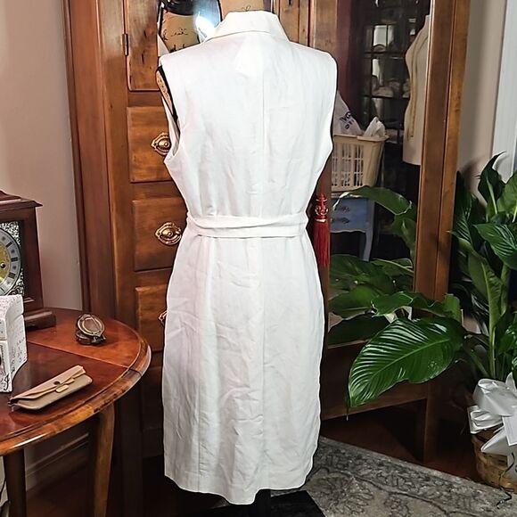 NWT H&M Linen blend shirt dress size Medium - Picture 9 of 13